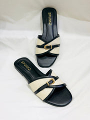 Slip On Flats Black Slippers - Spunkz