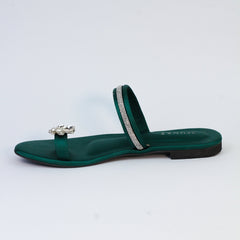Charyl Green Toe Ring Flats (11025) - Spunkz