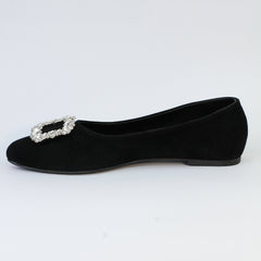 Myla Black Velvet Pump Shoes - Spunkz