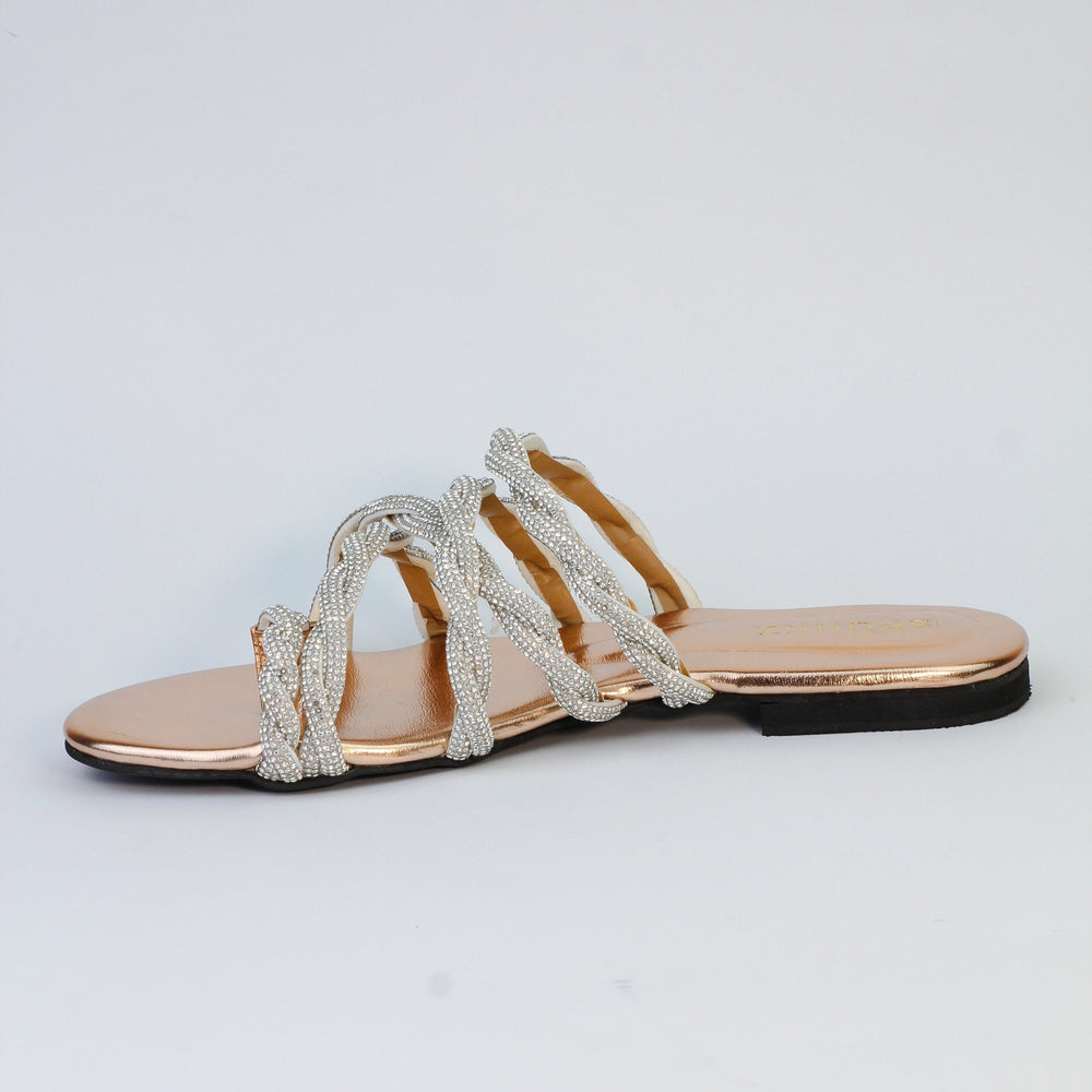 Gini Gold Flat Silppers (11032) - Spunkz