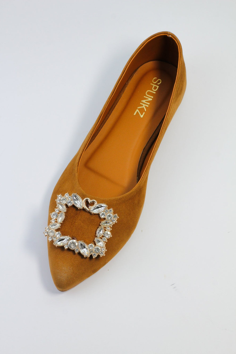 Myla Brown Velvet Pump Shoes - Spunkz
