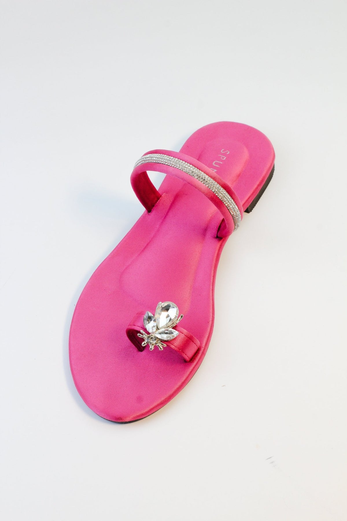 Pink Straps Flat Slippers (11025) - Spunkz