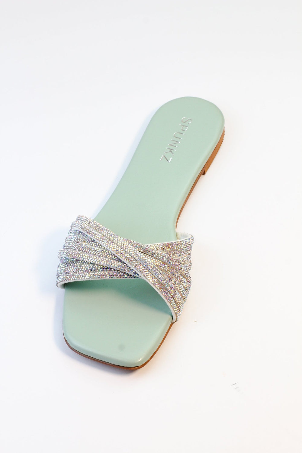 Diana Sea Green Slippers - Spunkz