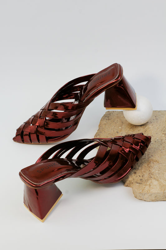 Alfie copper rust Weave Leather dress shoes
