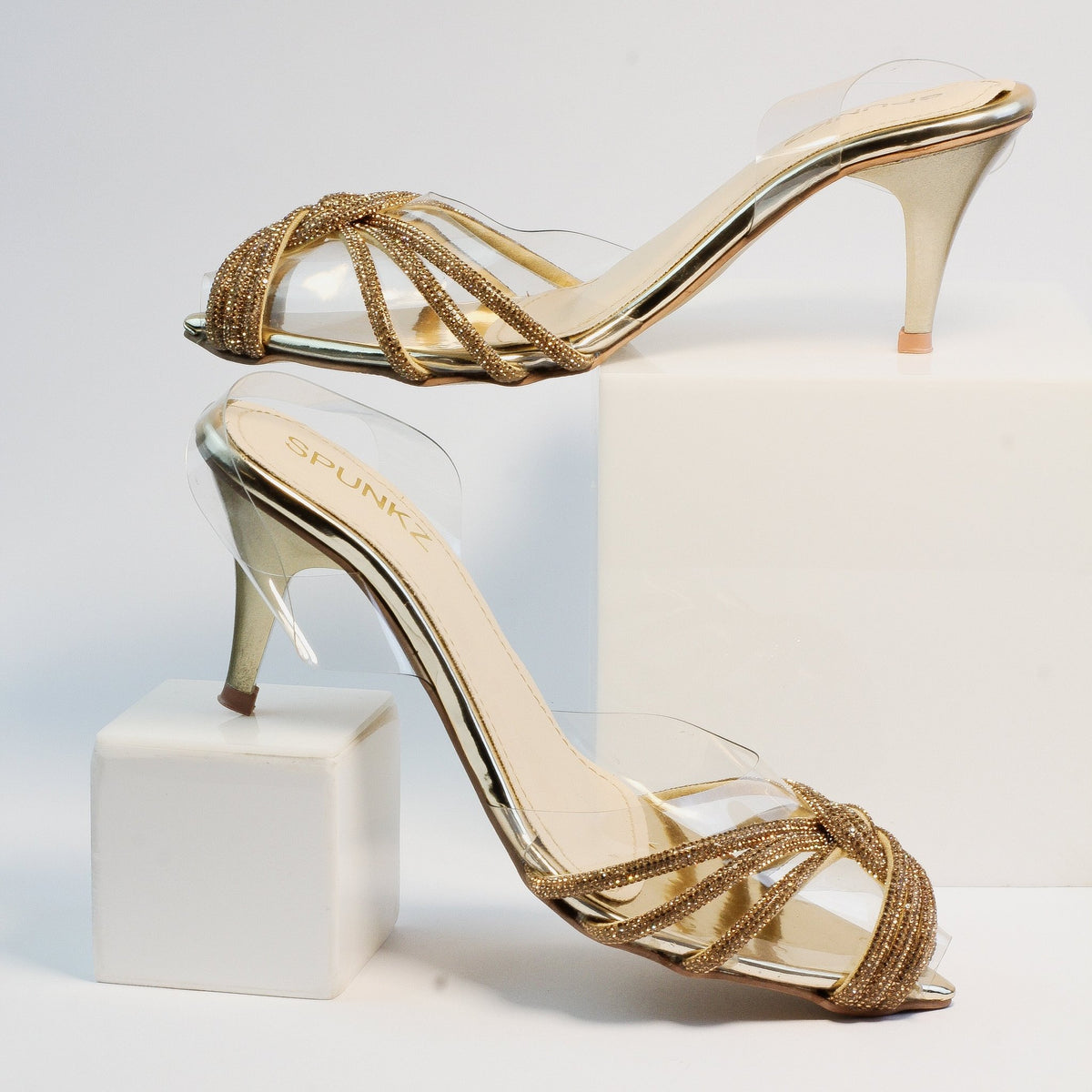 Diva Gold Cinderella Shoes - Spunkz