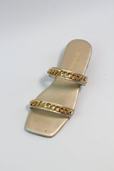 Ziva Beige flat sandals (11038) - Spunkz