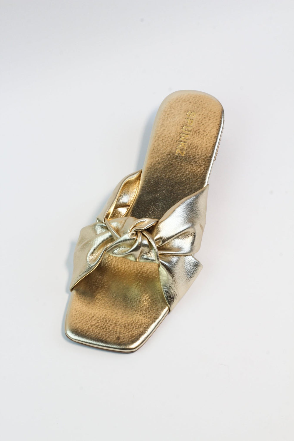 Tinsley Gold Flat Sandals (11054) - Spunkz