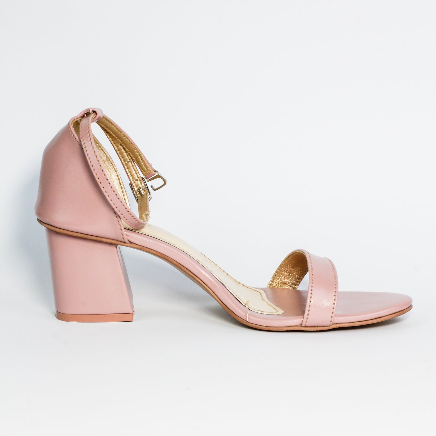 Liza Pink Ankle Strap Block Heel Sandals - Spunkz