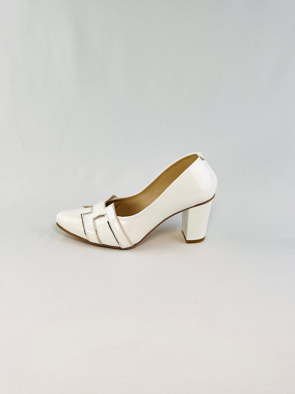 H - Style Court Shoes (White) - Spunkz