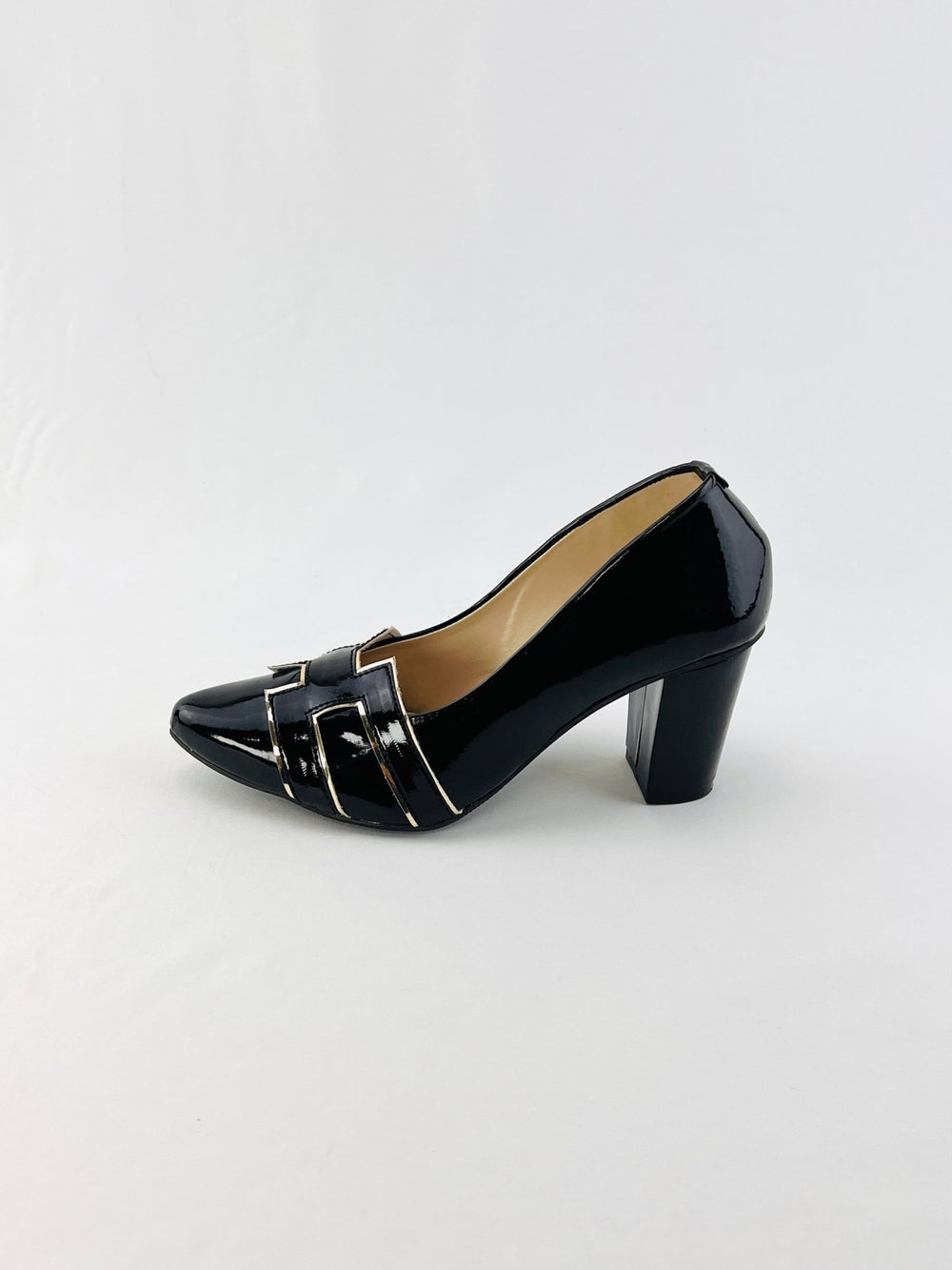 H - Style Court Shoes (Black) - Spunkz