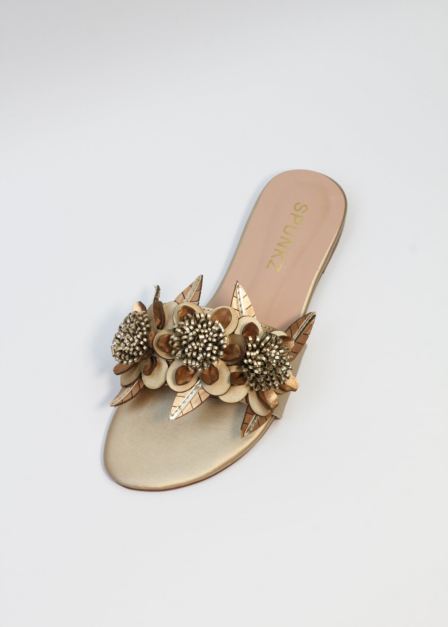 Lilico Floral Fancy Flat Slippers Slides - Spunkz