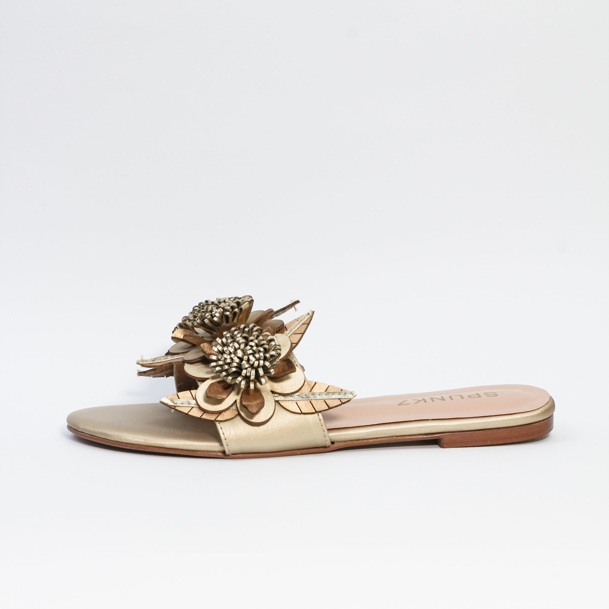 Lilico Floral Fancy Flat Slippers Slides - Spunkz