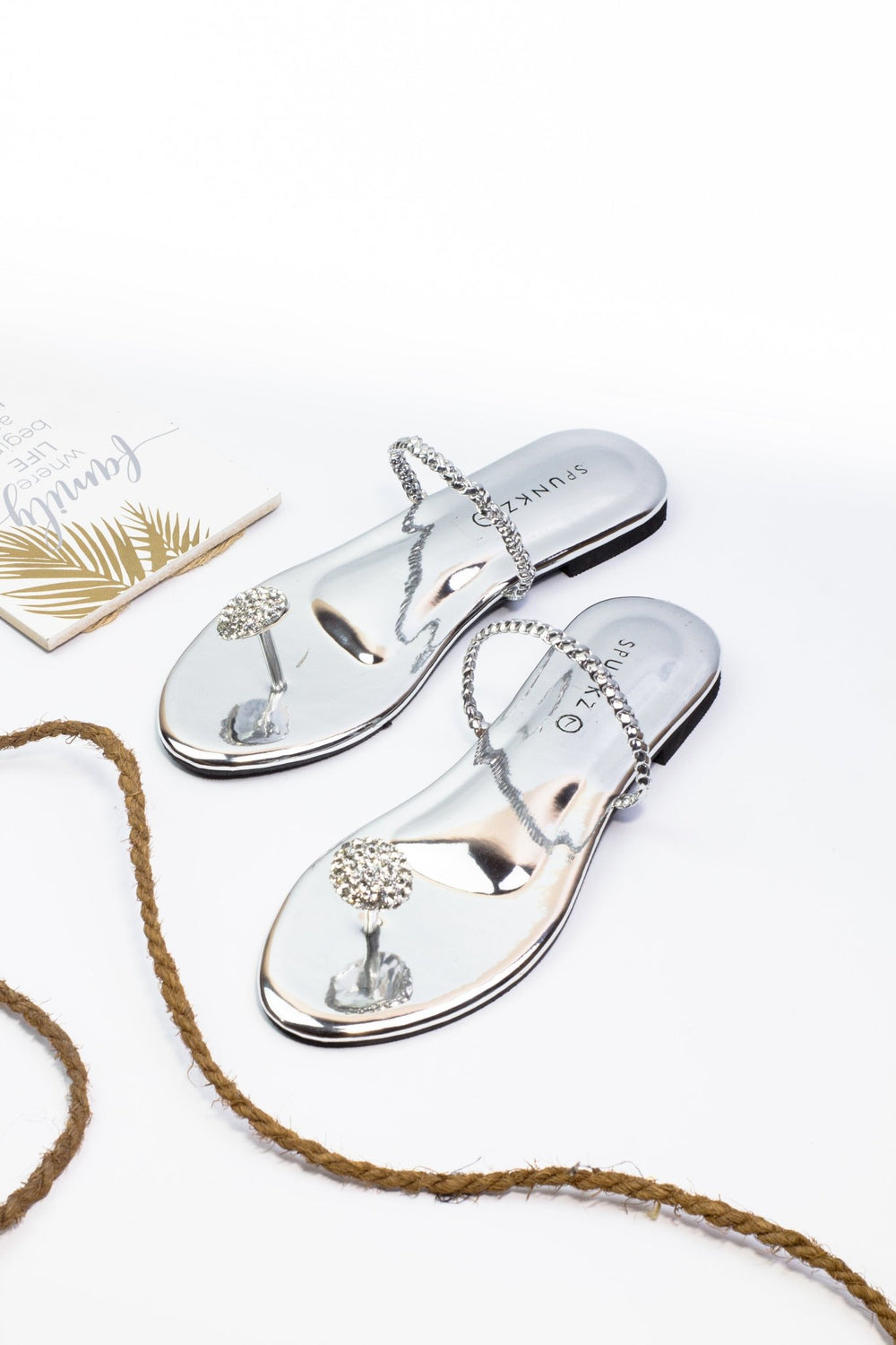 Silver Ball Flat Slides (11016) - Spunkz