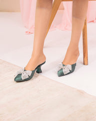 Lily Rhinestone Bow Slingback Pump - Spunkz