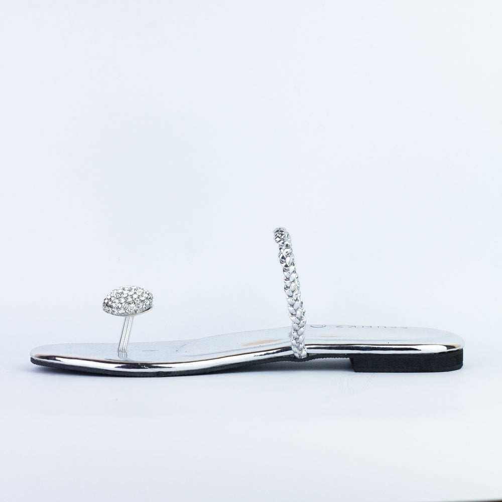Silver Ball Flat Slides (11016) - Spunkz