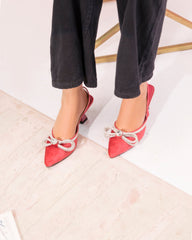 Loxi Pink Diamante Heel (11011) - Spunkz