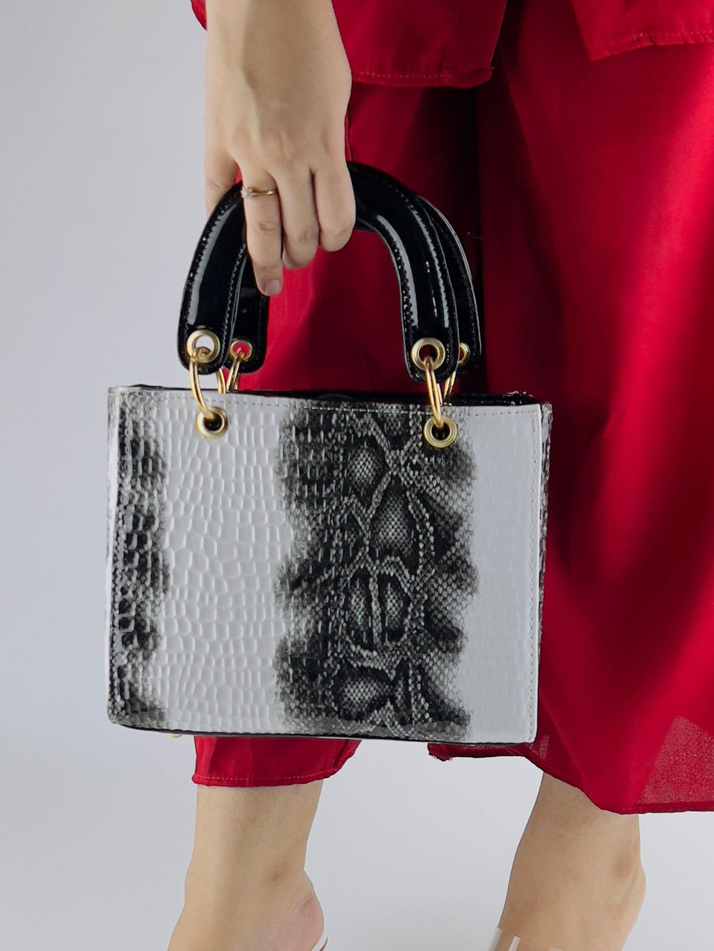 Leather Pattern Handbag - Spunkz