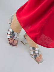 Criss - Cross Silver Sandals (11028) - Spunkz