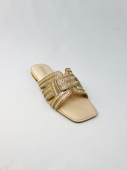Rhinestone Straps Gold