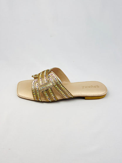 Rhinestone Straps Gold