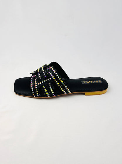 Rhinestone Straps Black