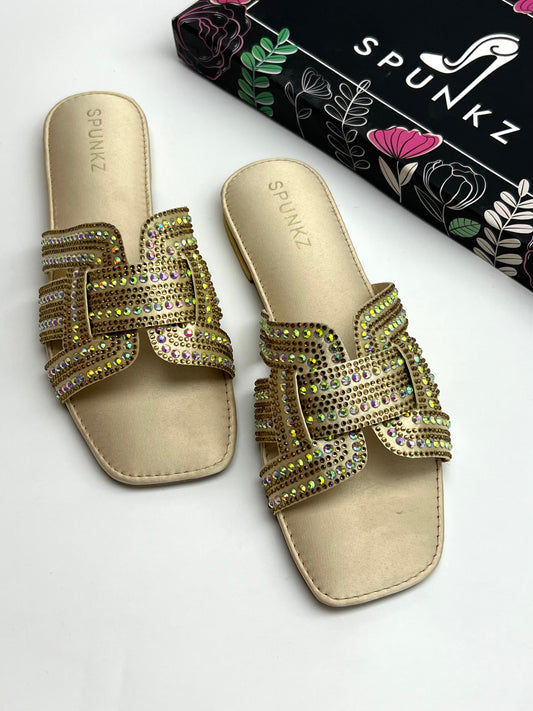 Rhinestone Straps Gold