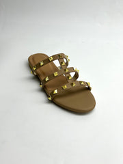 Cage Straps Nude Slippers - Spunkz