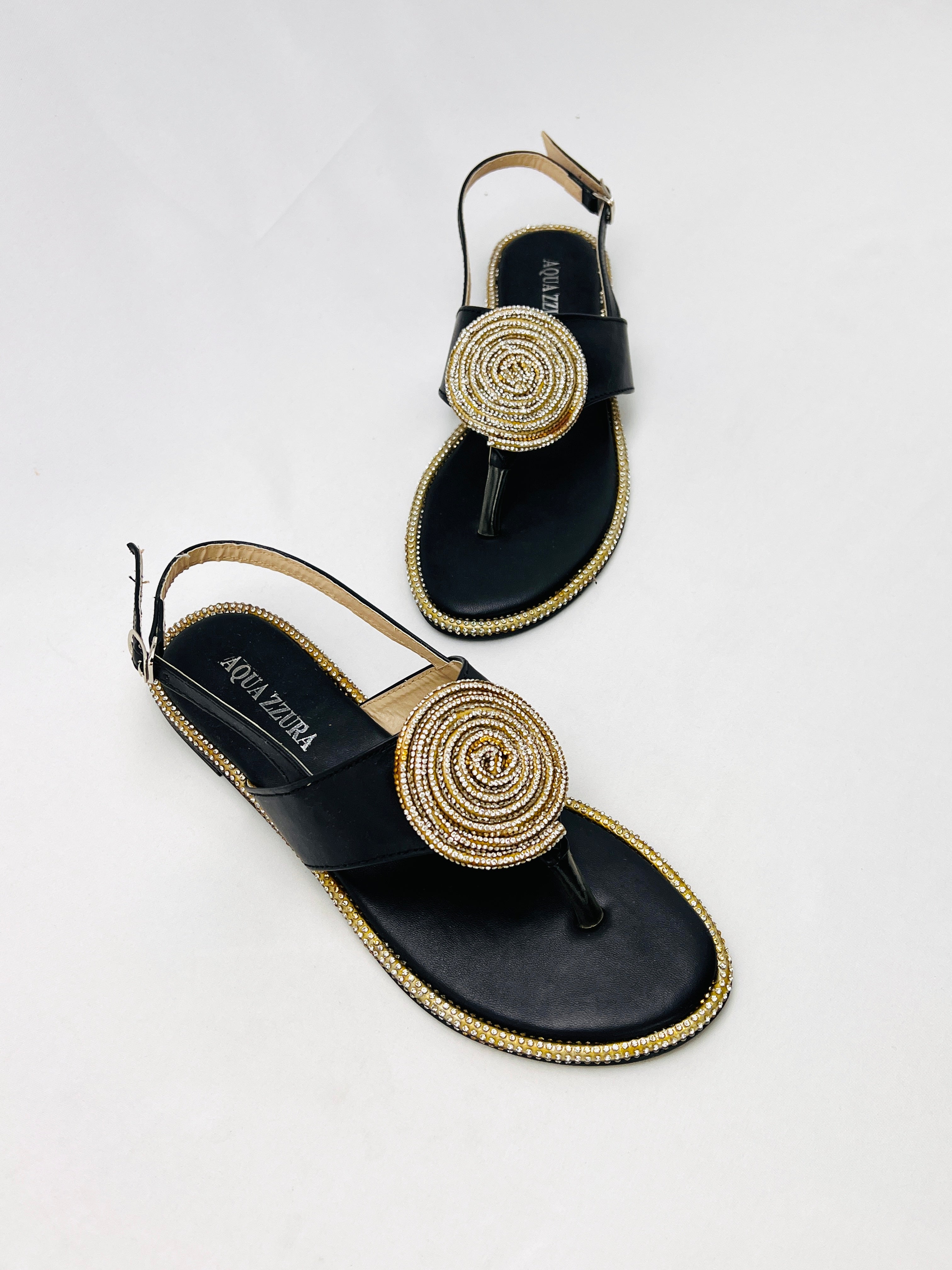 Flat T-Strap Thong Sandals