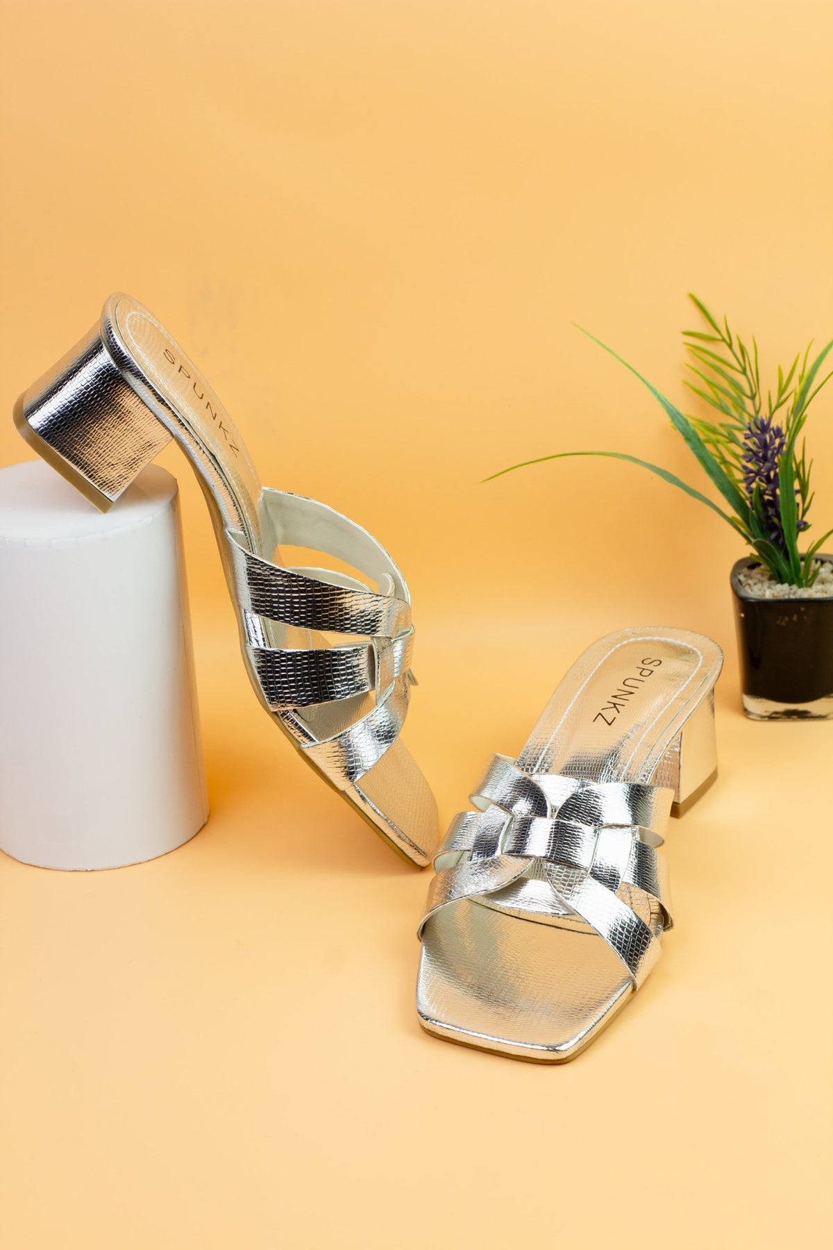Criss - Cross Silver Sandals (11028) - Spunkz