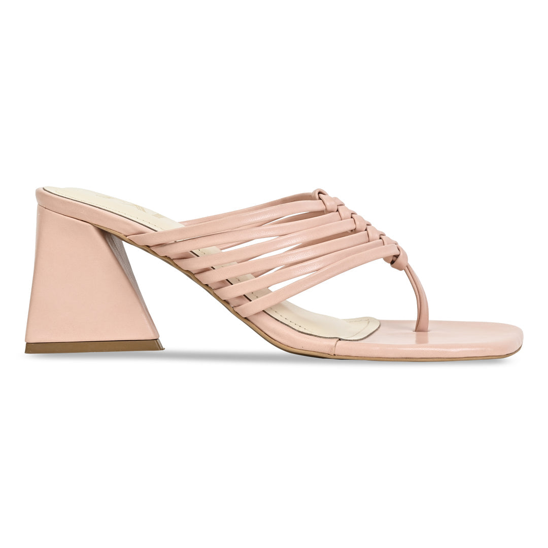 Multi Straps Heels (Pink)