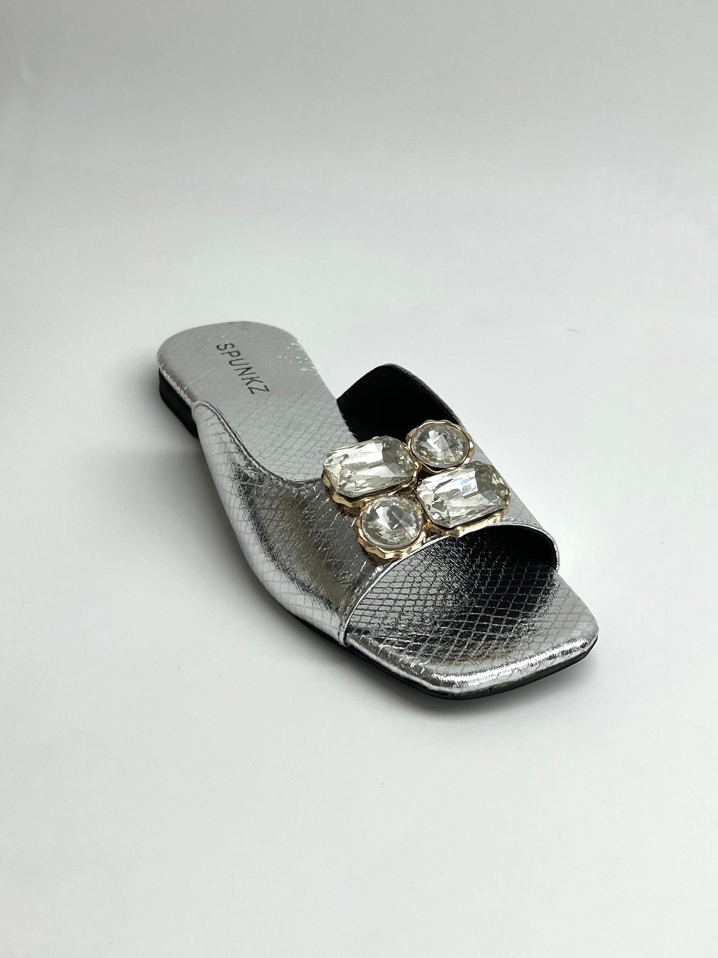 Silver Crocs Diamond