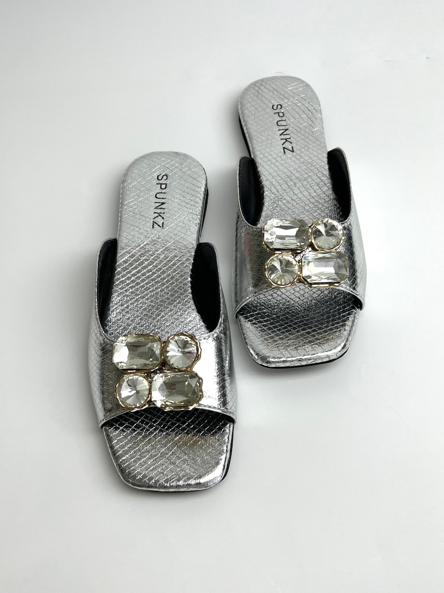 Silver Crocs Diamond