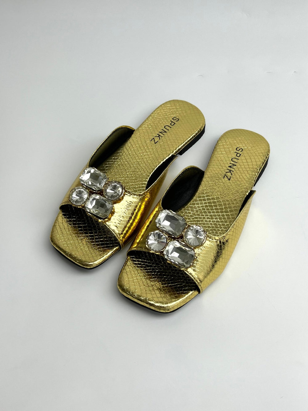 Gold Crocs Diamond Slippers - Spunkz