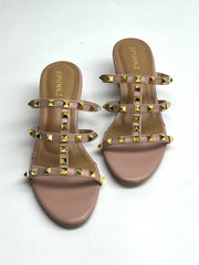 Pink Rockstud Heeled Sandal - Spunkz