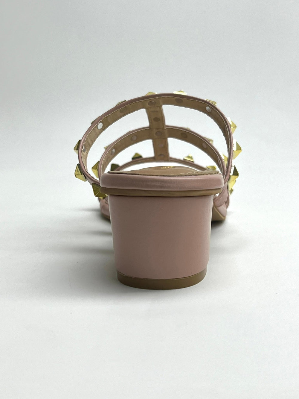 Pink Rockstud Heeled Sandal - Spunkz