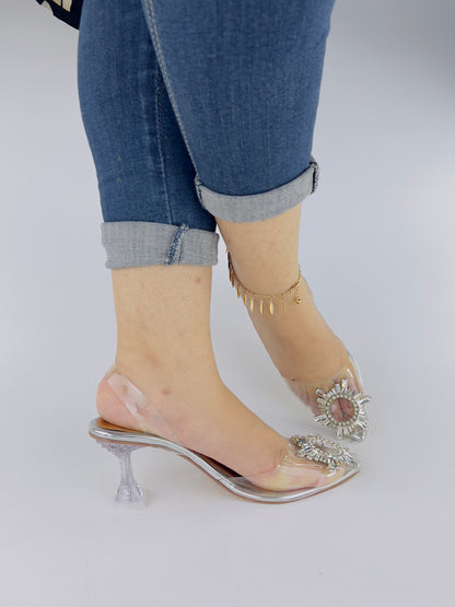 Begum Cinderella Heels (Silver) - Spunkz