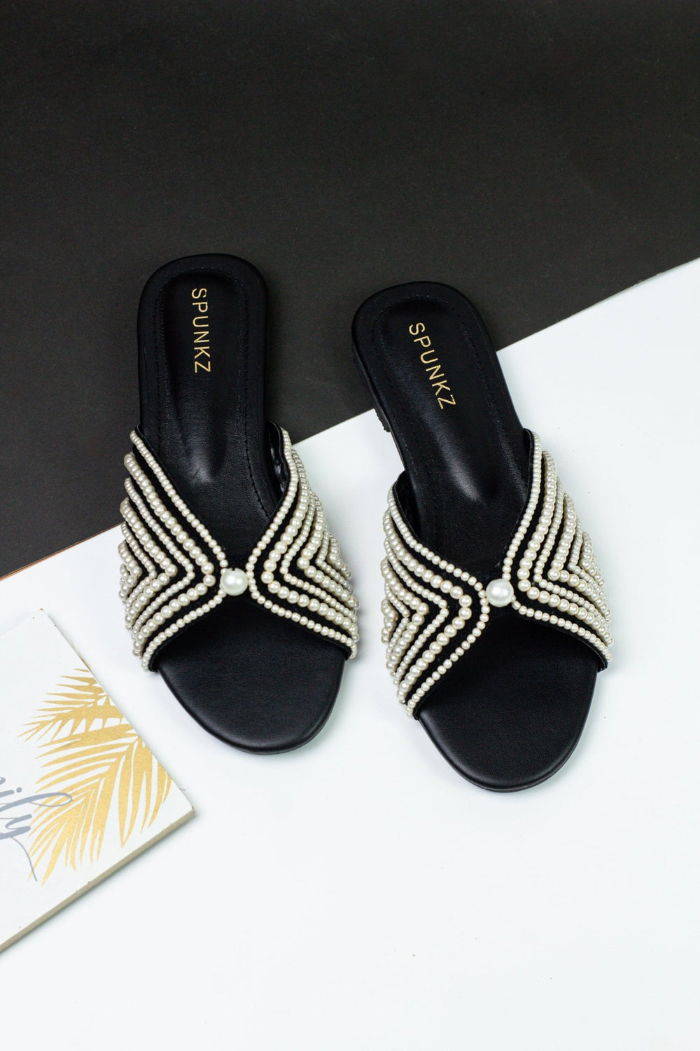 Pearl Black Slipper (11005) - Spunkz