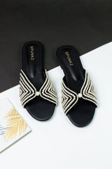 Pearl Black Slipper (11005) - Spunkz