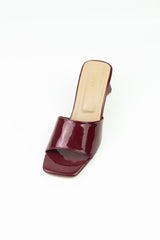 Glossy Wine Patent Heels - Spunkz