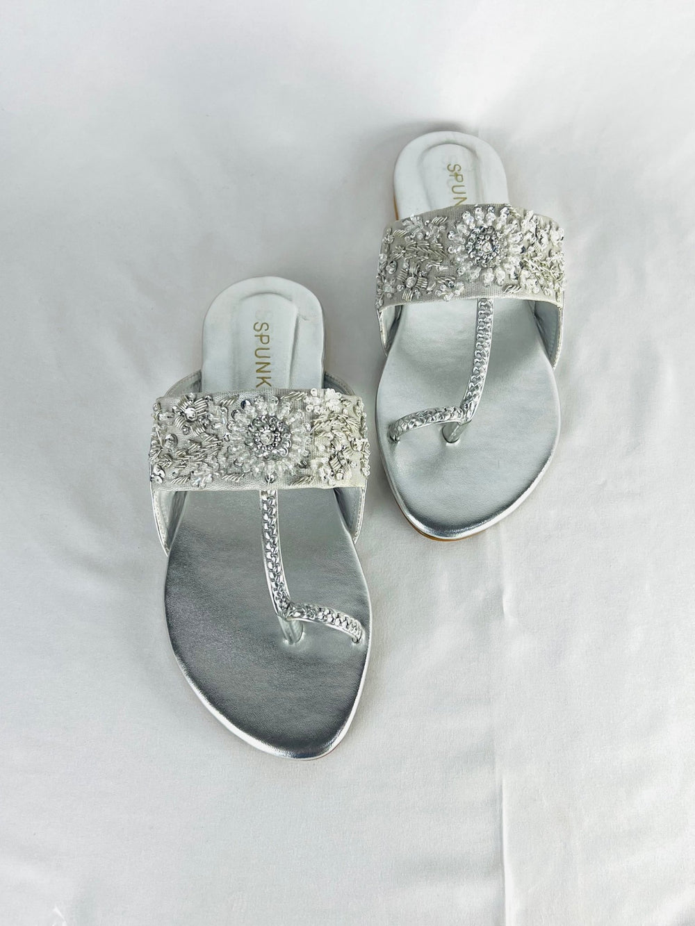 Kolhapuri Chappal (Silver) - Spunkz