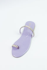 Lilac Thong Slippers (11074) - Spunkz