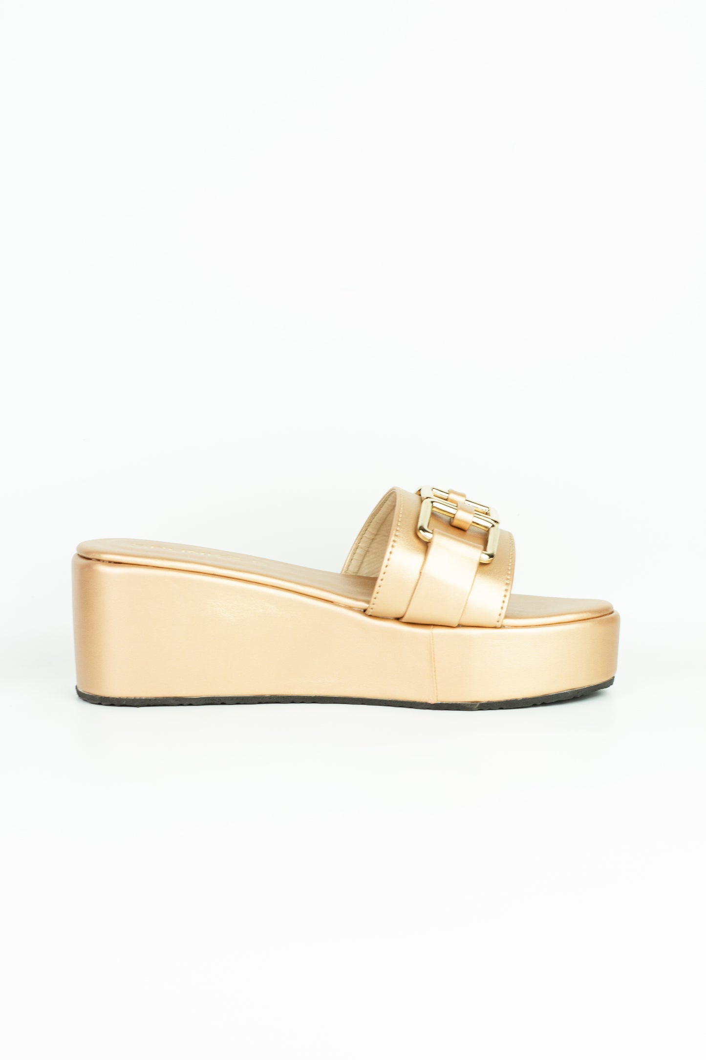 Spunkz Gold Chain Wedges for Women