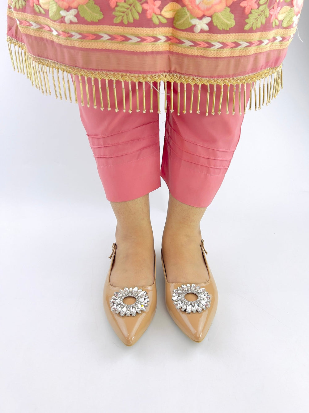 Nude Slingback Flat Pumps (11003) - Spunkz