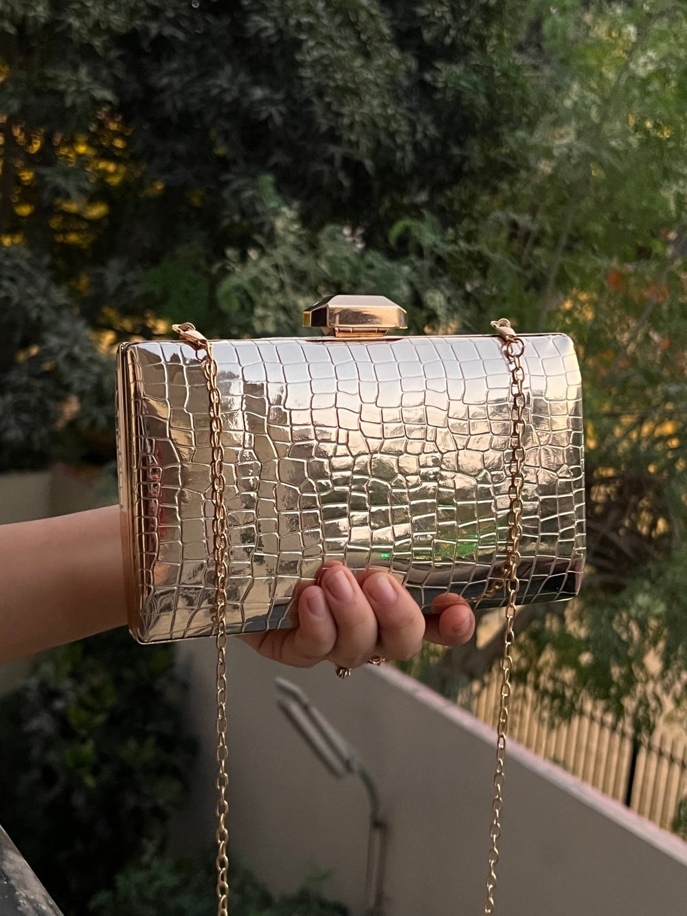 Golden Clutch Bag - Spunkz