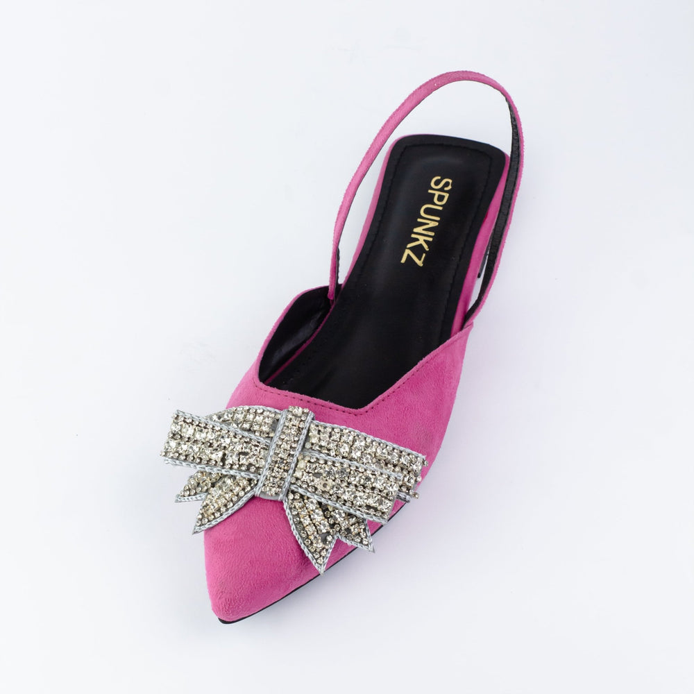 Rhinestone Pink Mules (12000) - Spunkz