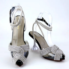 Rhinestone Ankle Strap Heels 919871