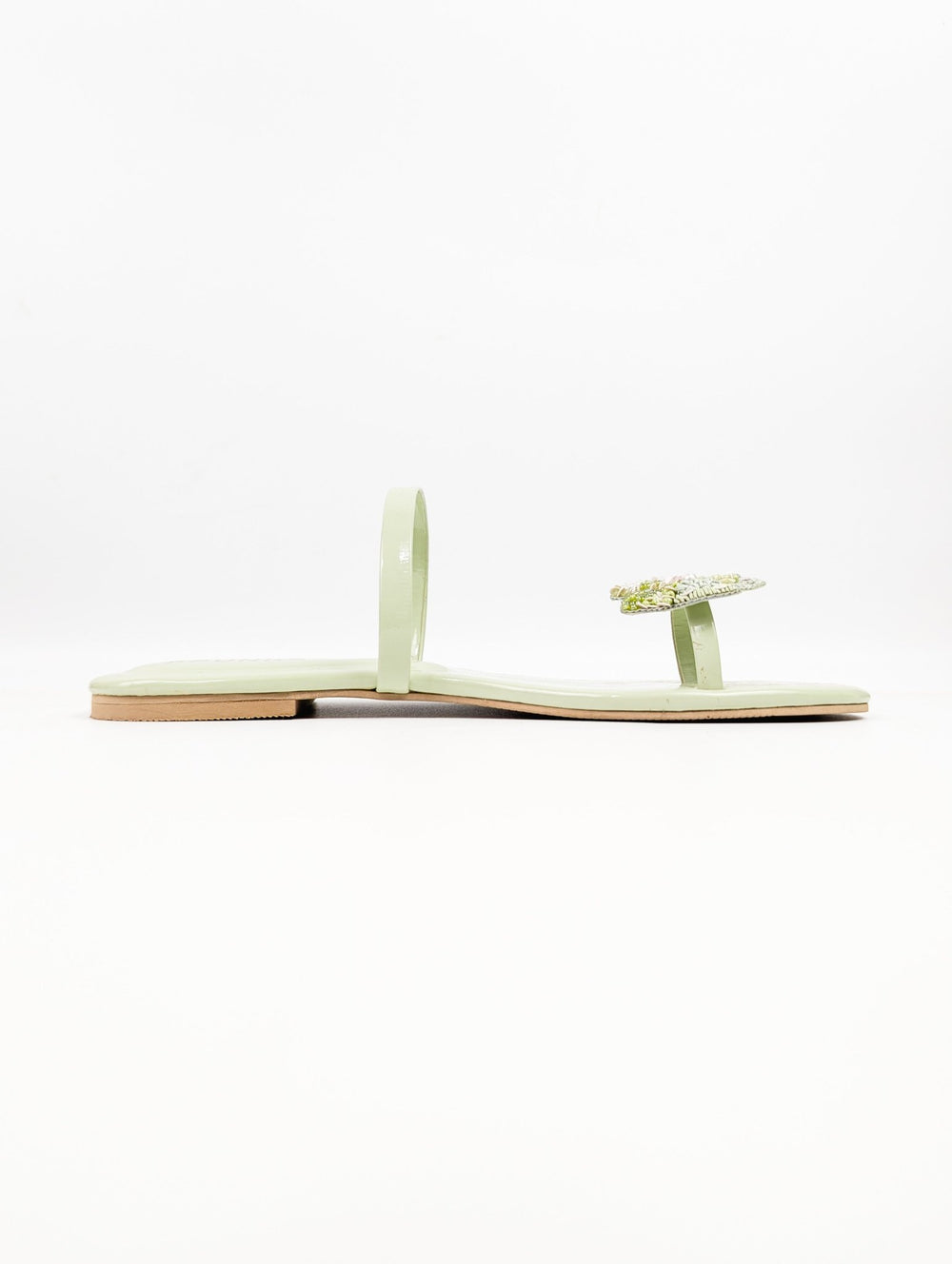 Floral Green Slippers (11014) - Spunkz