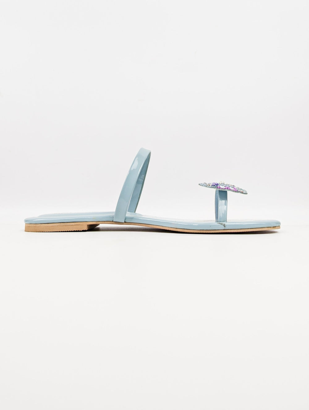 Floral Blue Slippers (11014) - Spunkz