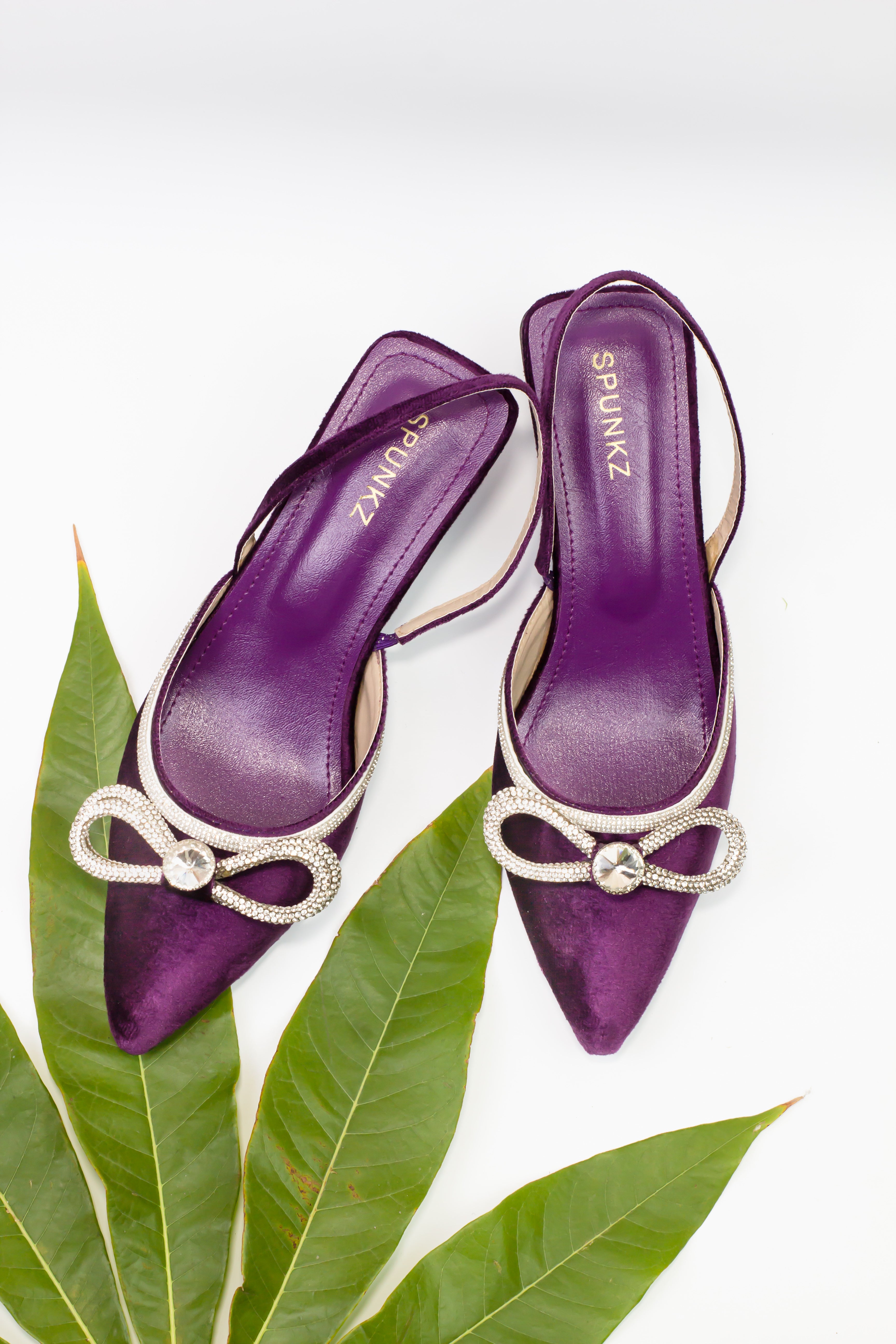 Purple clear heels online