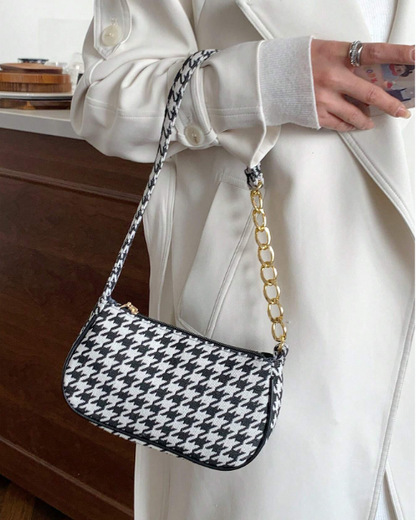 Checkered Chain Bag